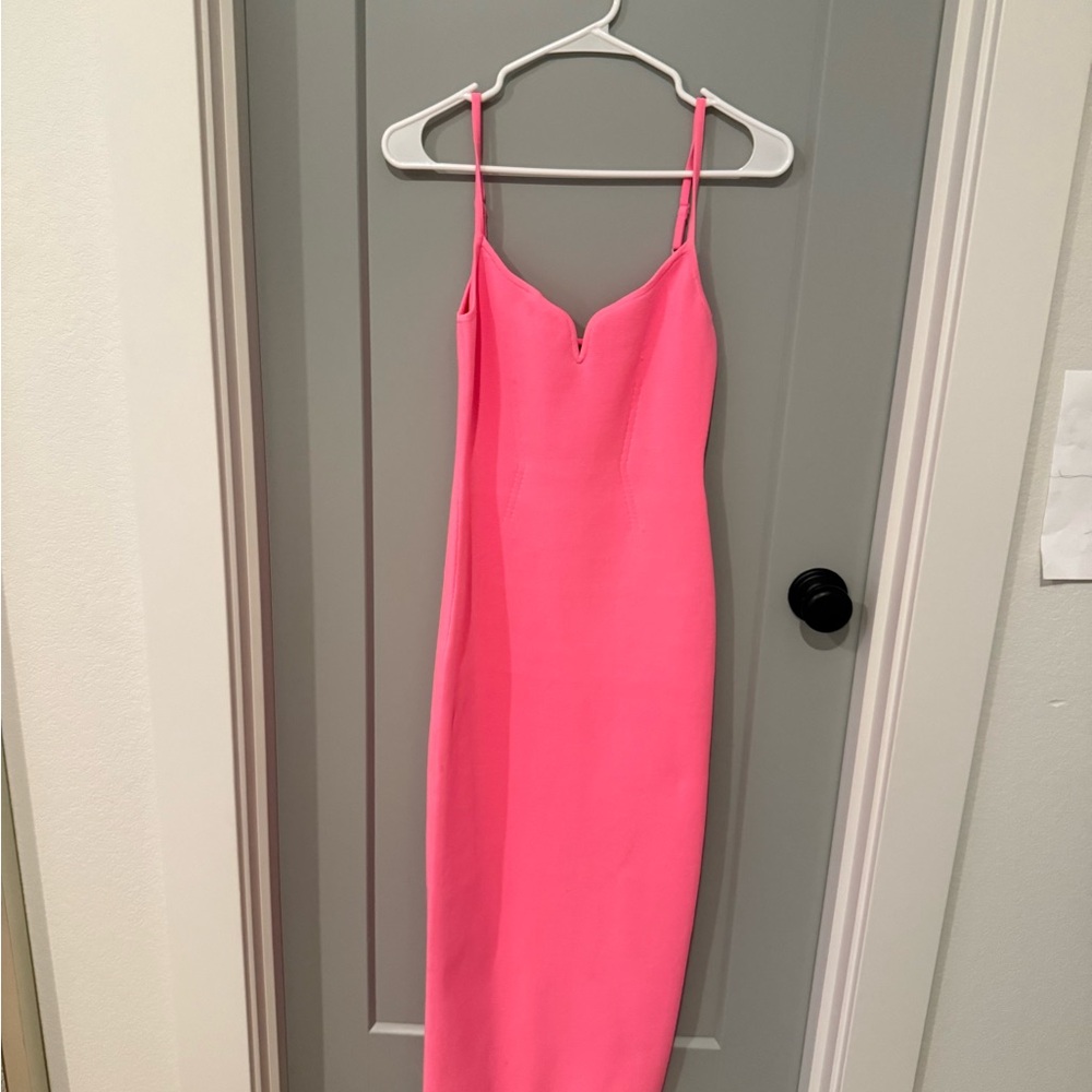Express body contour v-wire Midi Dress